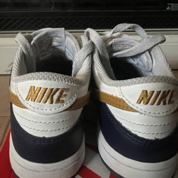 Nike Dunk Low PSE White/Wheat/Midnight Navy Size 13c - Picture 6 of 14